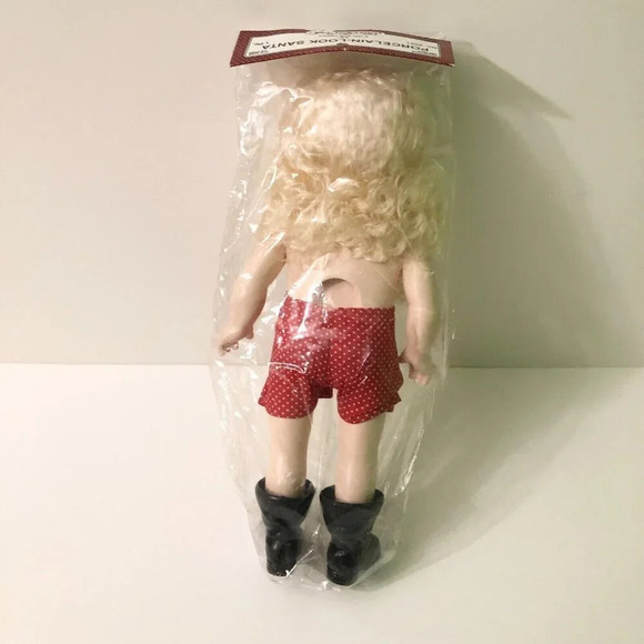 Vtg 1990 Fibre Craft Billie Peppers Porcelain Look Santa 14 Inch Plastic Doll - Picture 5 of 13